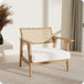 Mid-Century Modern Cane Back Accent Chair
